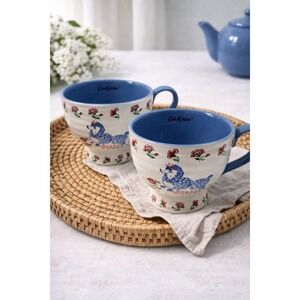 New Lot Of 2 Cath Kidston London KDogs Kidston Dogs Hug Mugs Cup Dog Print